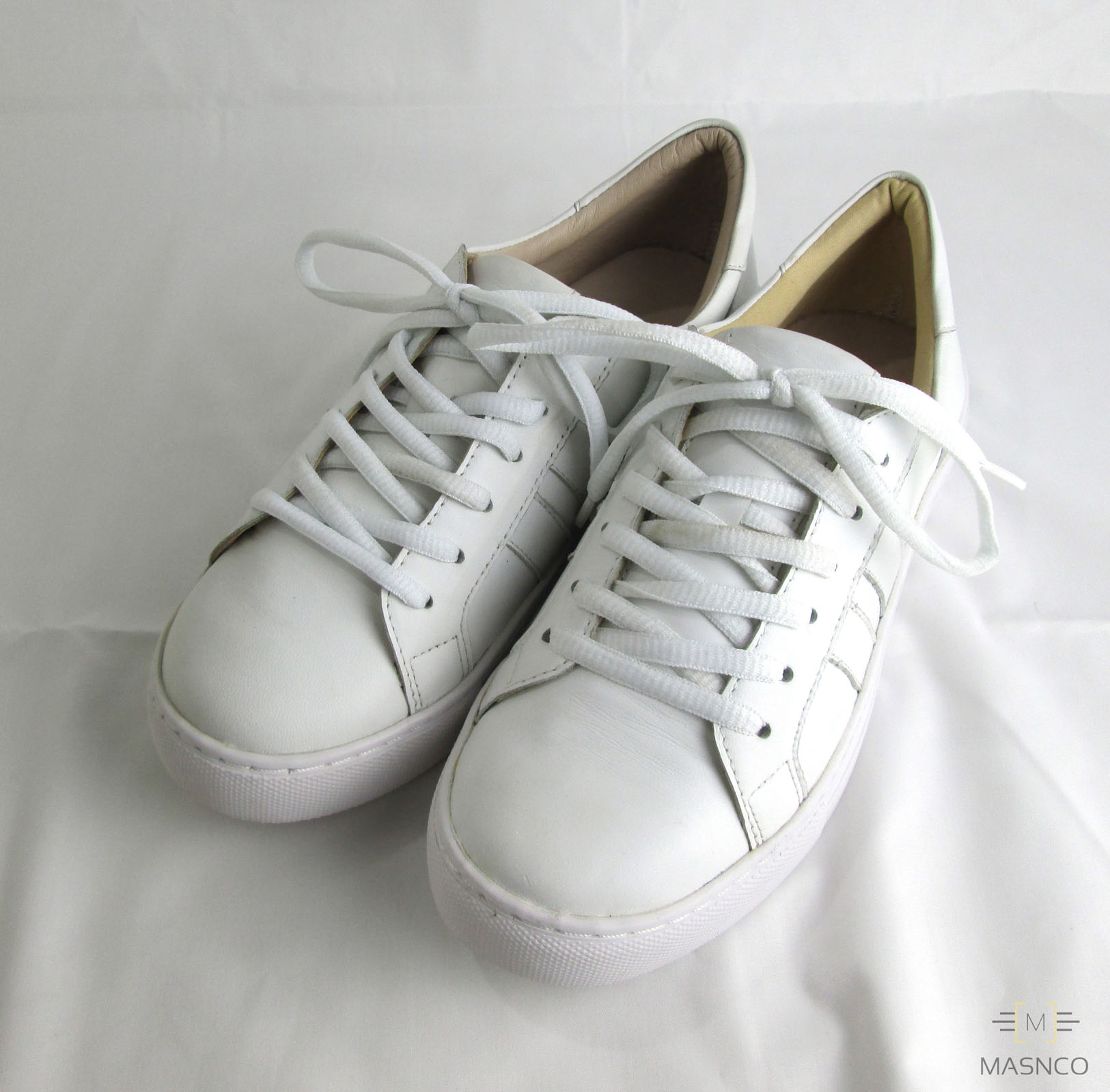 Leather Sneakers for Women’s (White) – MASNCO