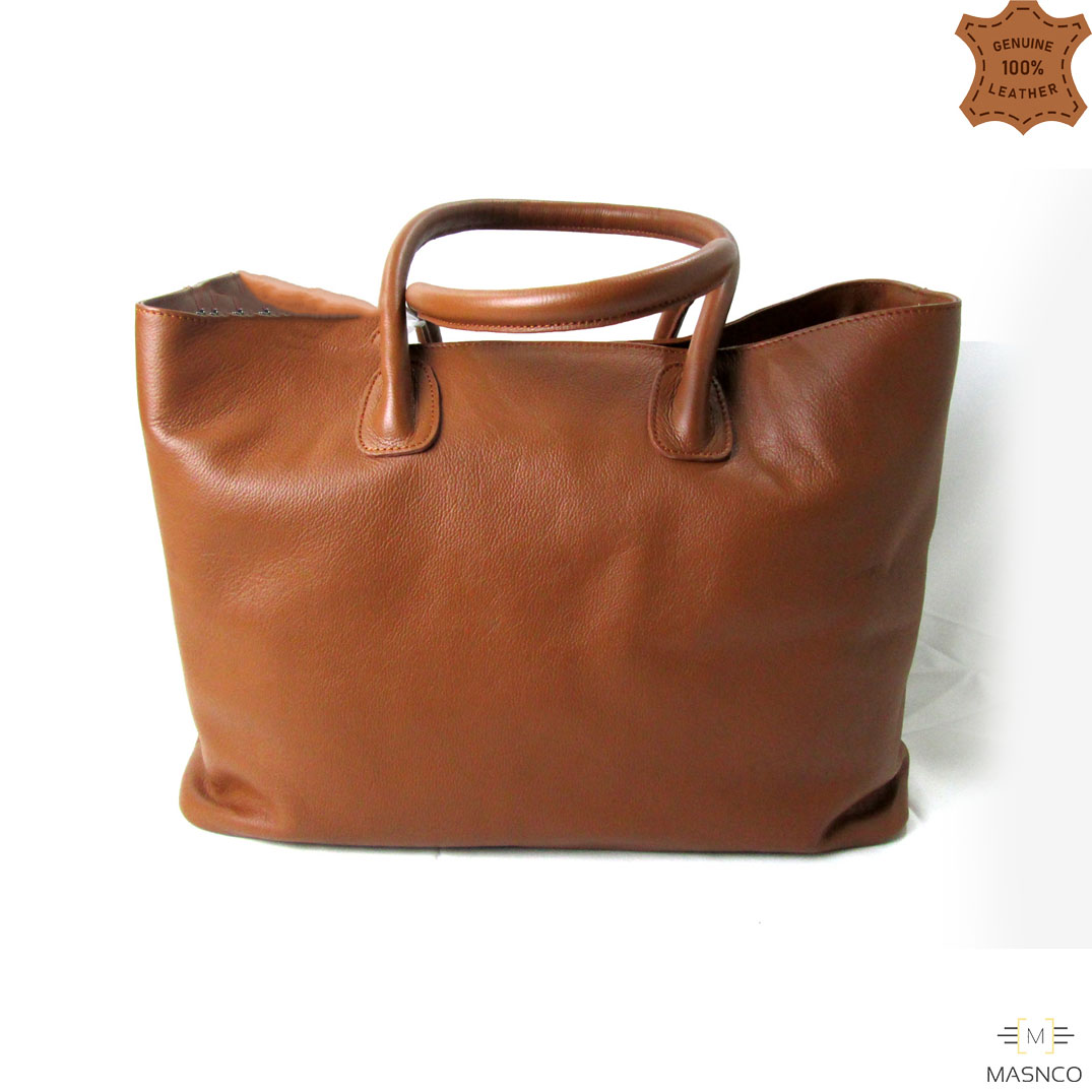 FULL GRAIN COW LEATHER LARGE TOTE BAG