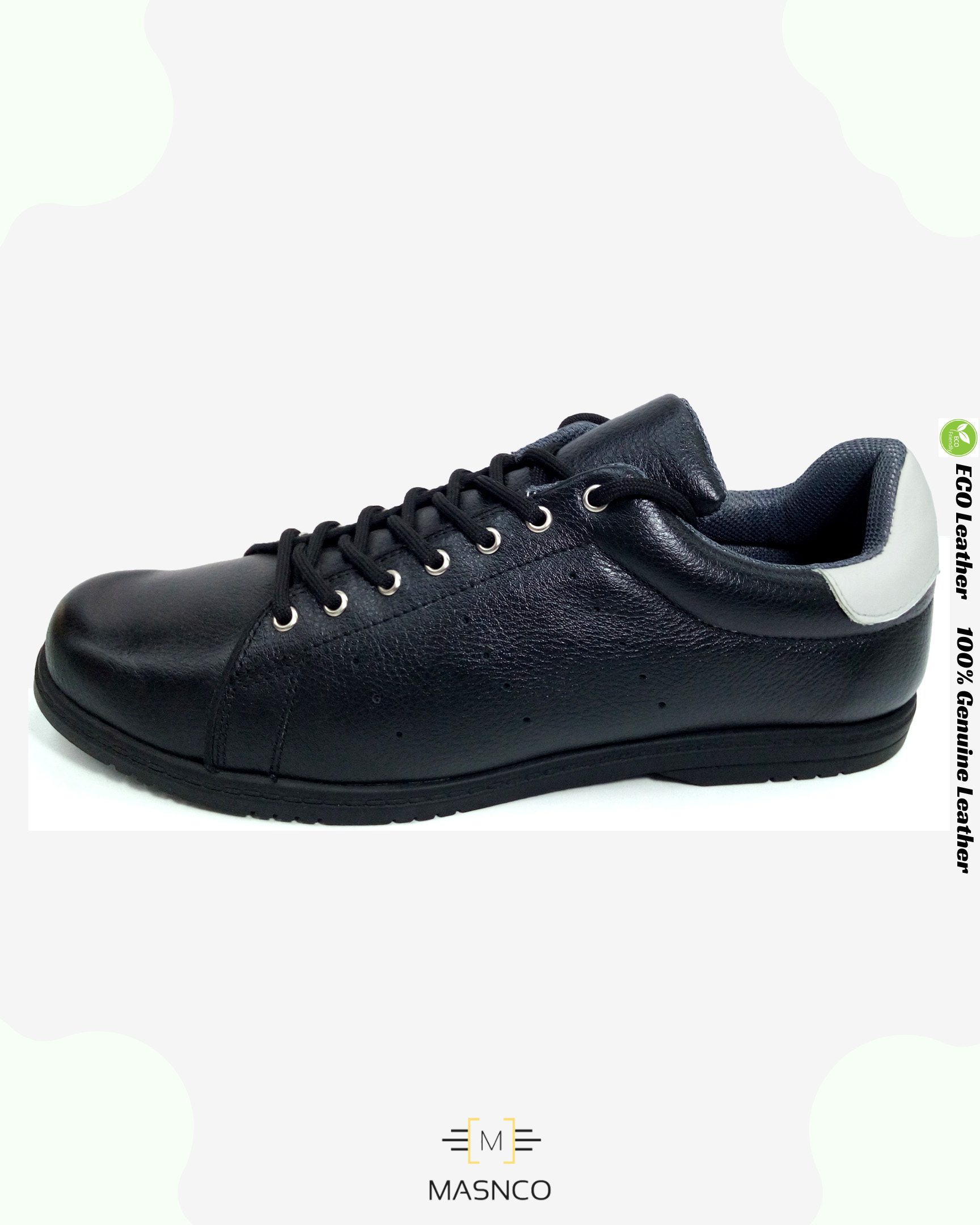 Black Mountain Climber Genuine Leather Shoes for Men's