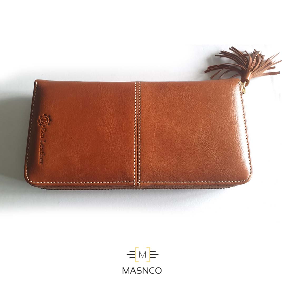 Genuine Cow Leather Wallet (Brown)