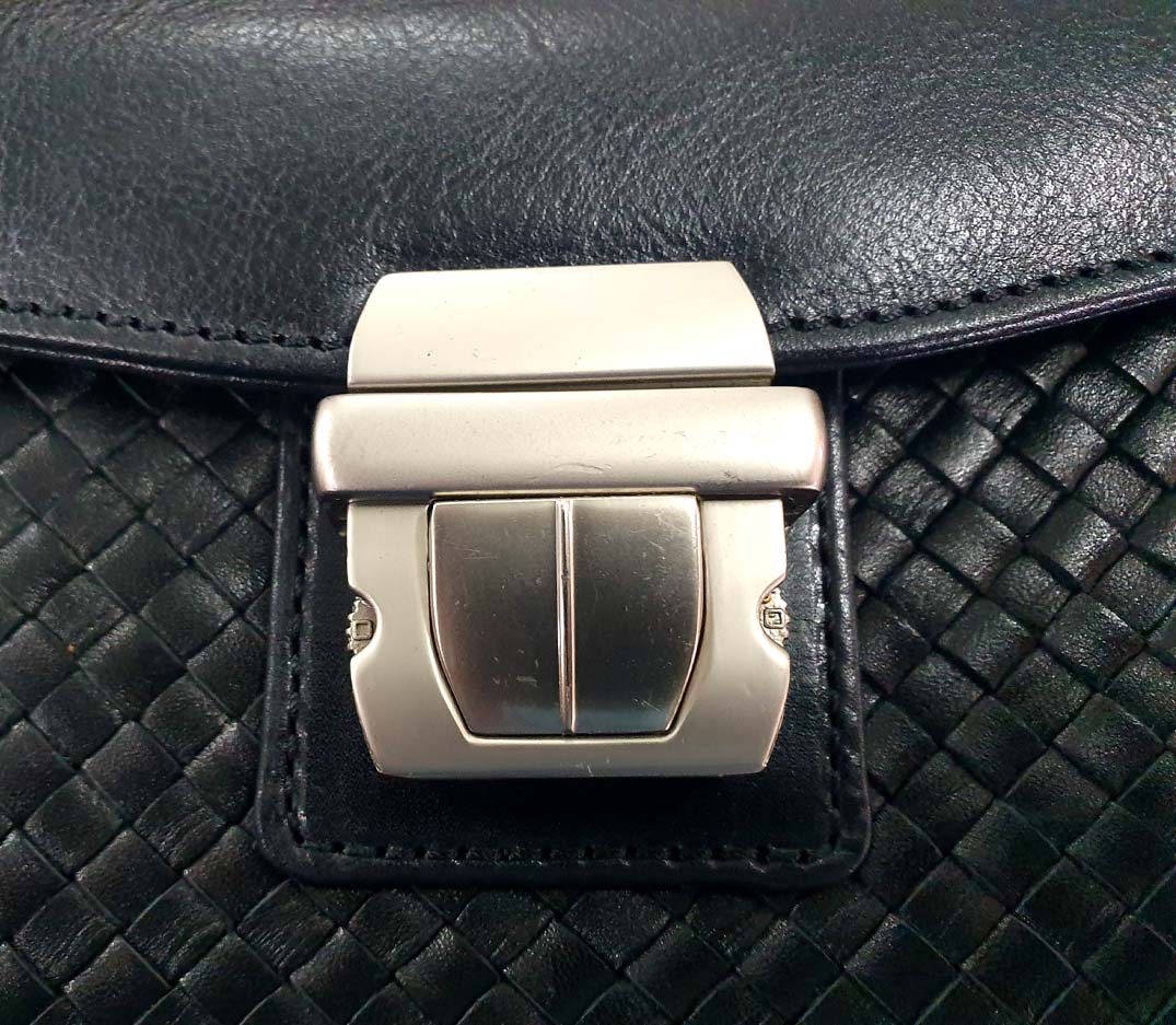 Genuine Braided Leather Briefcase/ Office Bag (Black) – MASNCO