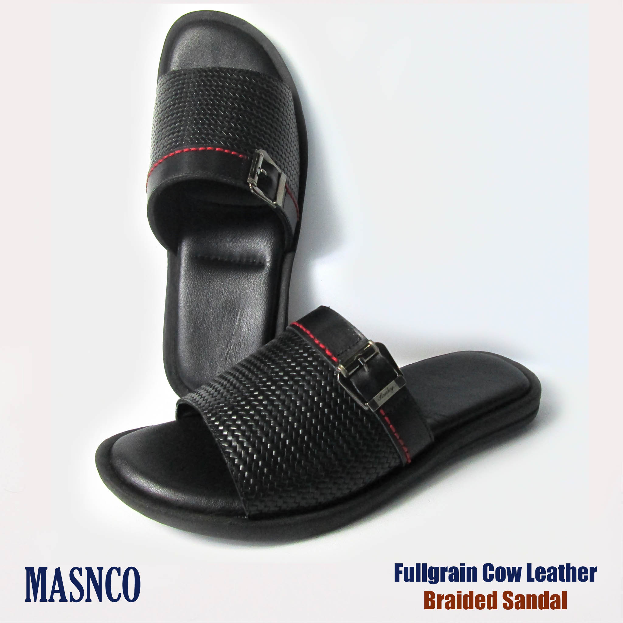 Black Leather Slider with maximum comfort