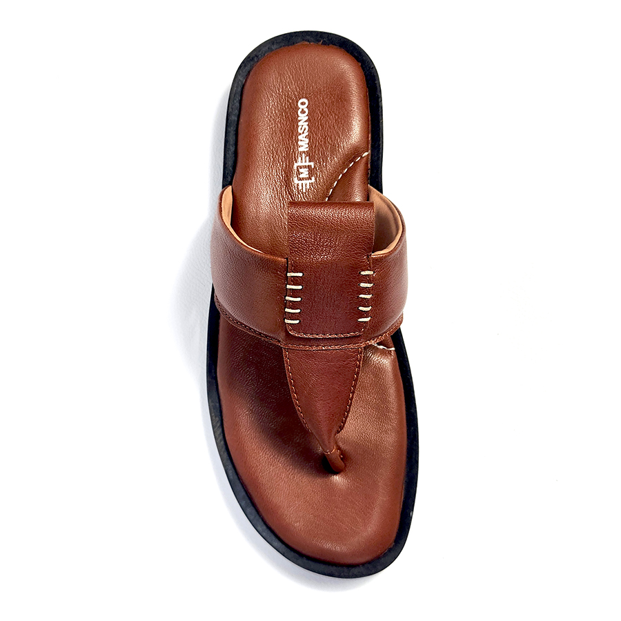 Men’s Leather Sandal in Black