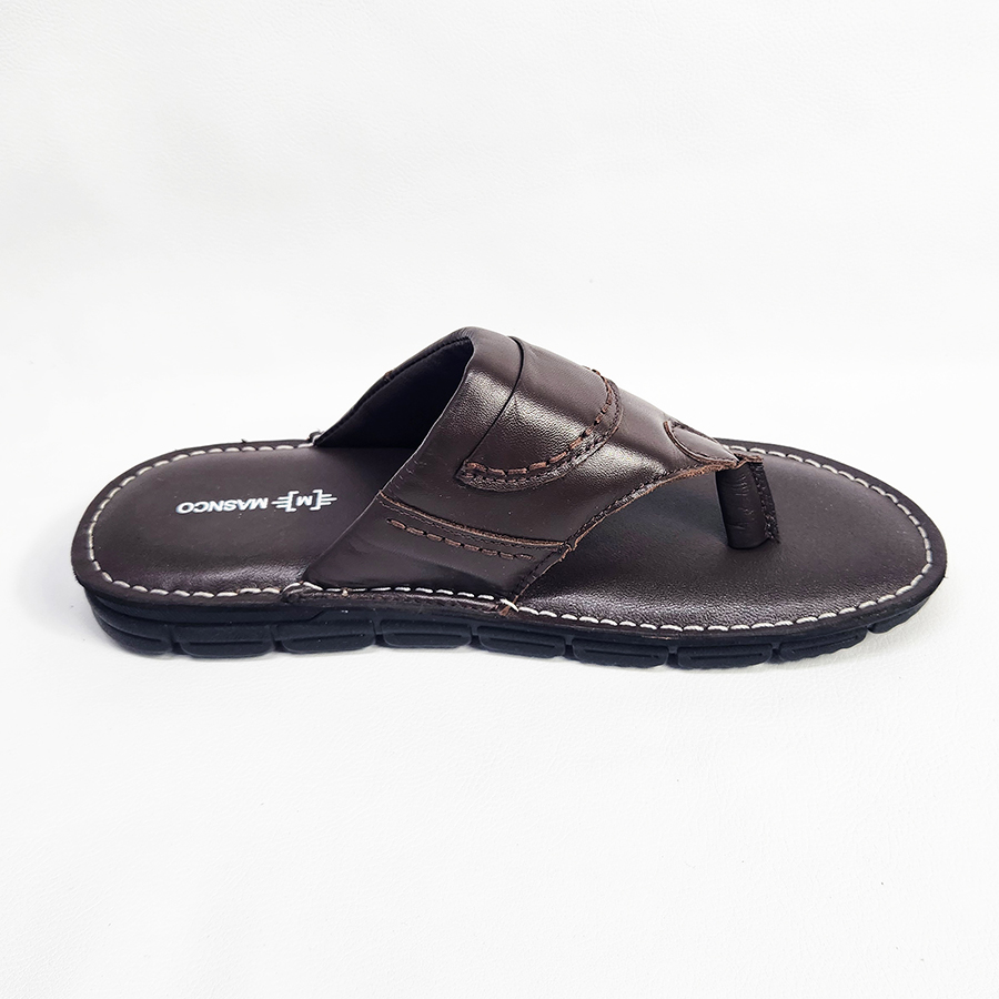 Lightweight Leather Sandal in Dark Brown