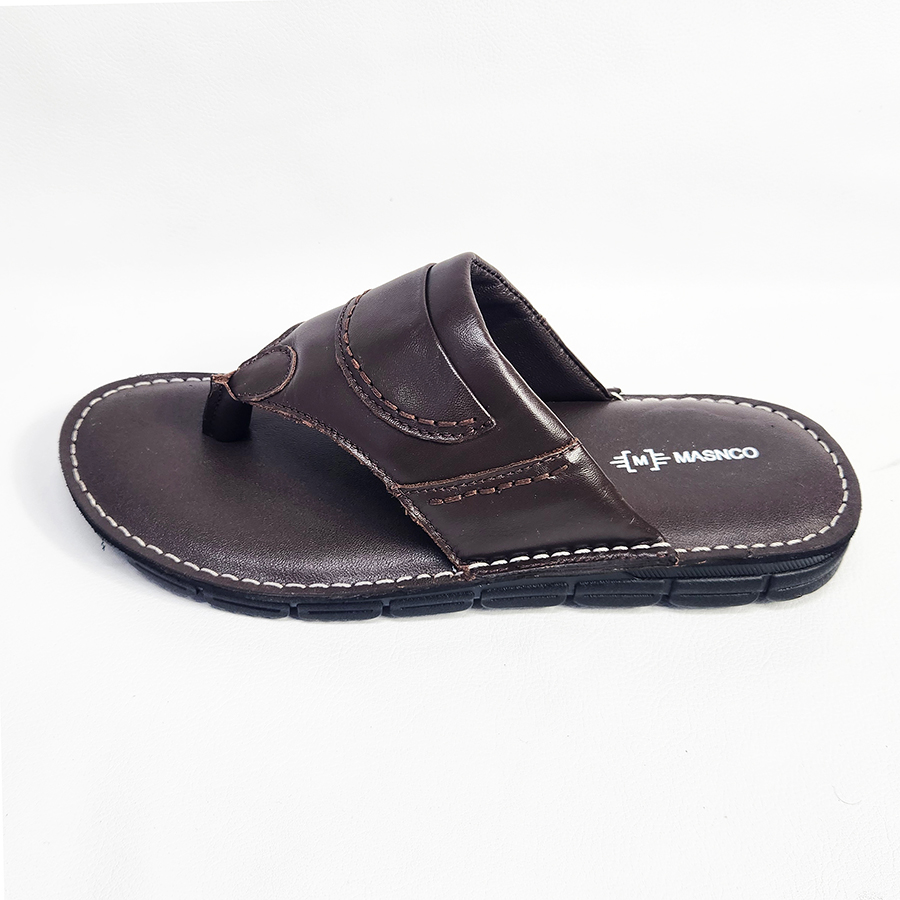 Lightweight Leather Sandal in Dark Brown