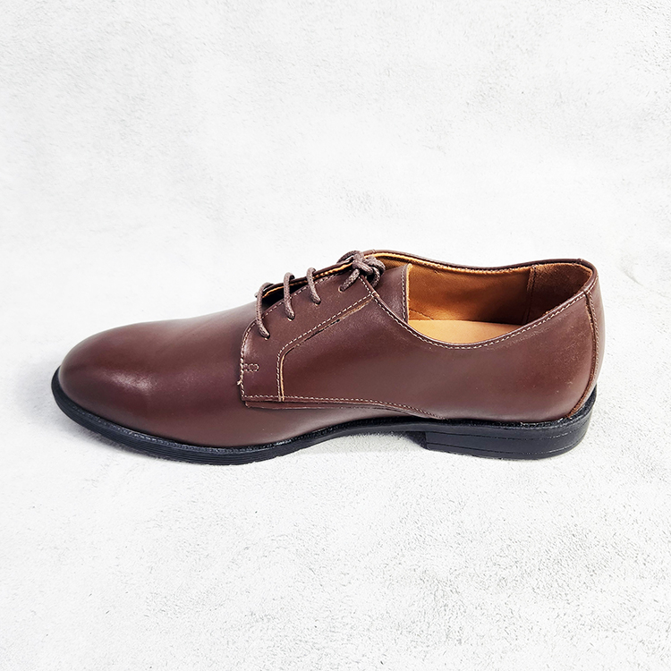 Derby Office Shoe in Chocolate Color Leather