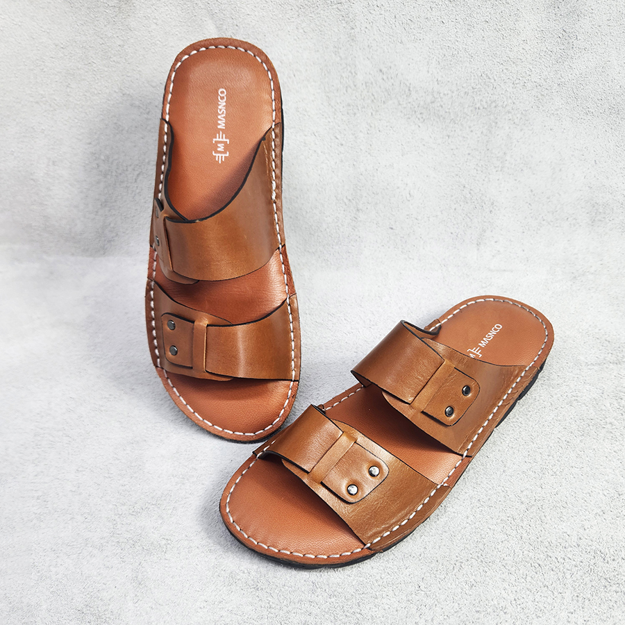 Lightweight Leather Sandal in TAN