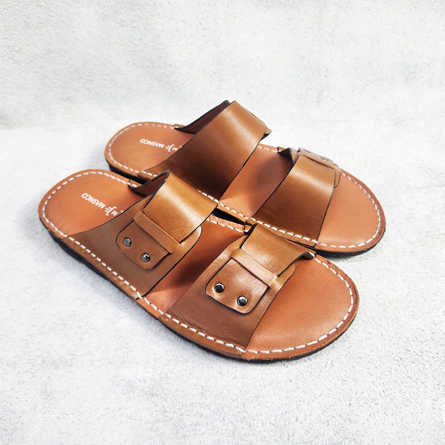 Lightweight Leather Sandal in TAN