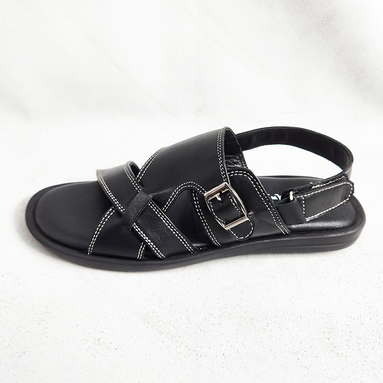 Men’s Back Belt Sandal in Black