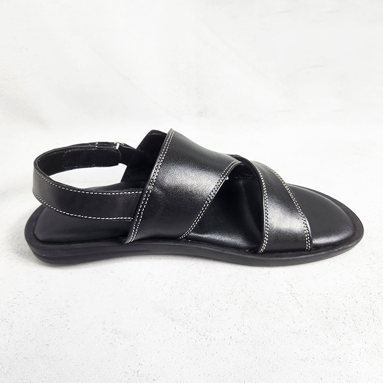 Men’s Back Belt Sandal in Black