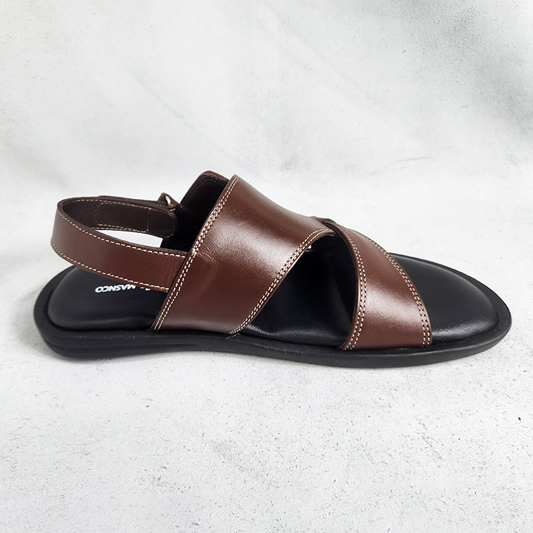 Men’s Back Belt Sandal in Dark Brown