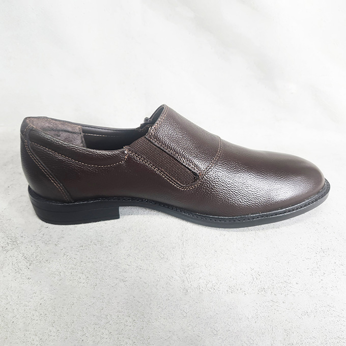 Easy to Wear Leather Shoe (Elastic & Chain on the Sides)