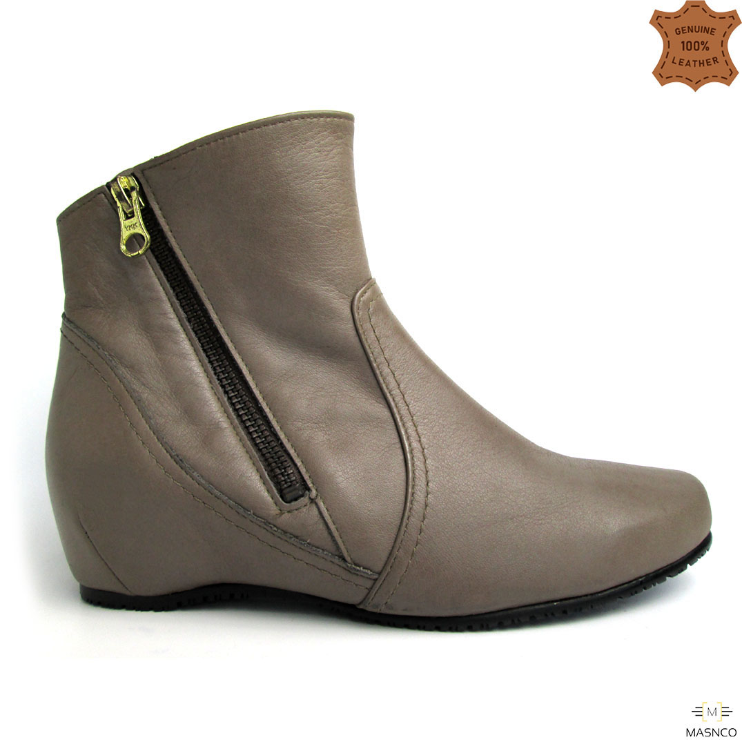 Genuine Shearling Lined Low Heel Boot for Women