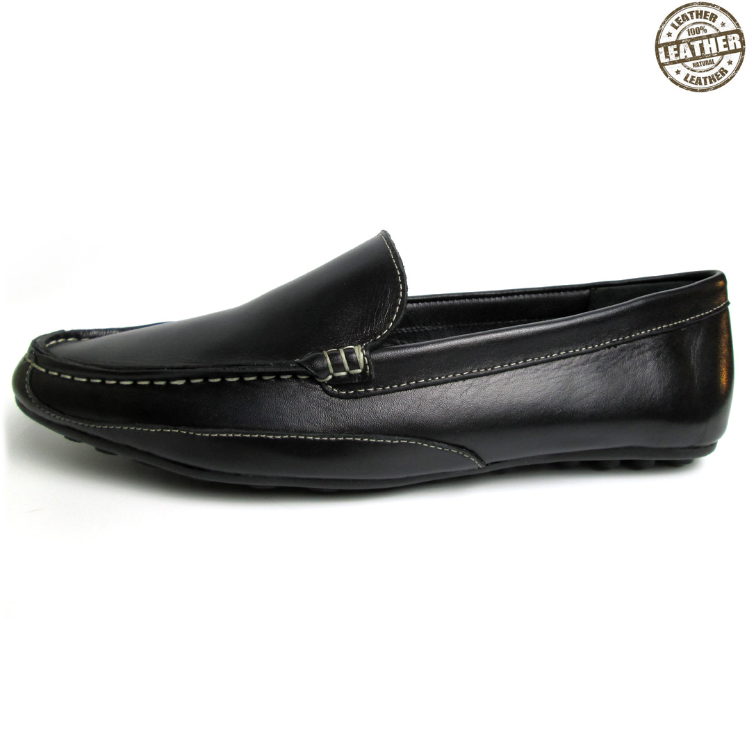 Black Leather Leather Loafers
