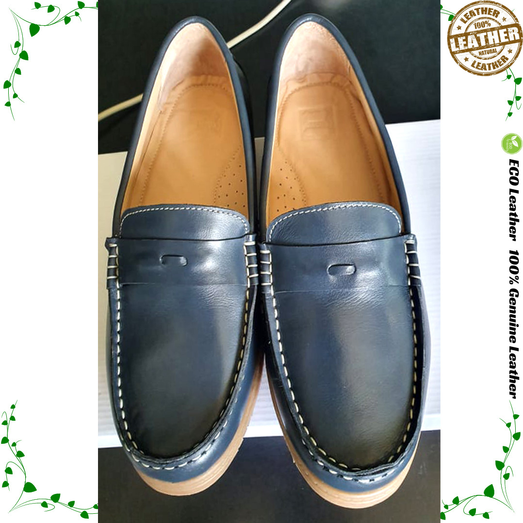 Deep Navy Blue Leather Loafer for Men’s