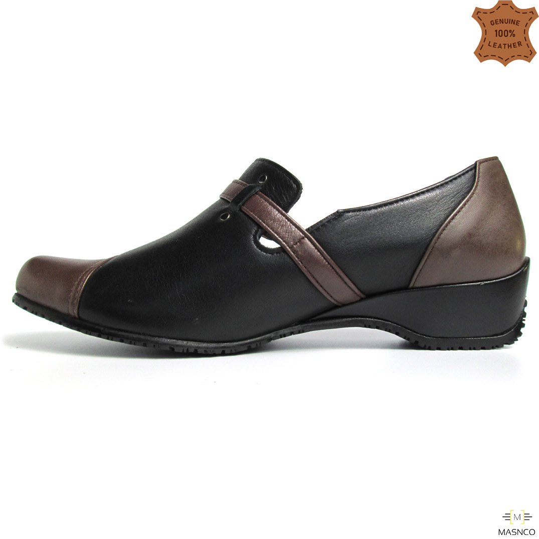 Two Tone Saddle Leather Shoe for Women