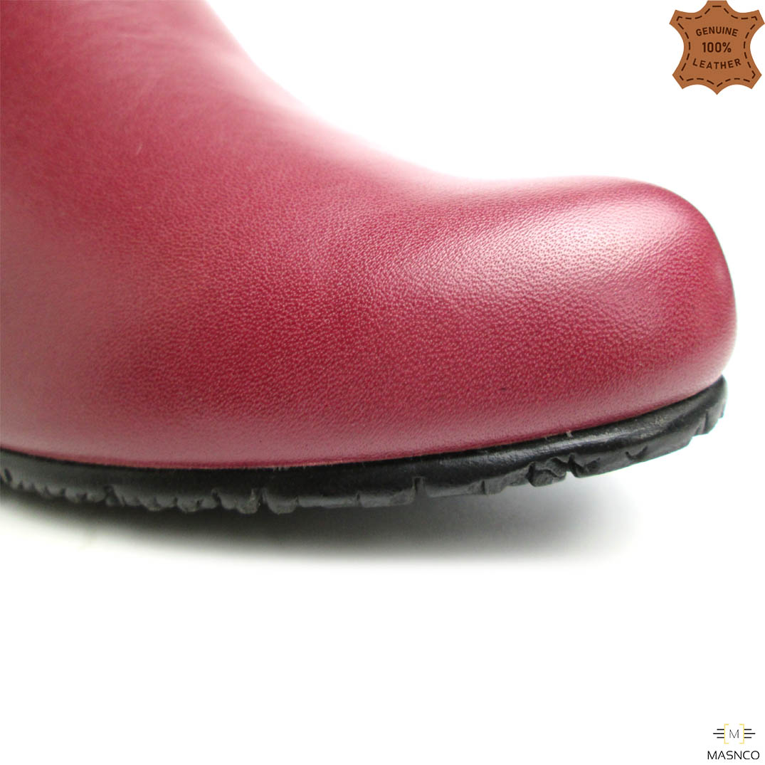 Red sock boots fashion block heel