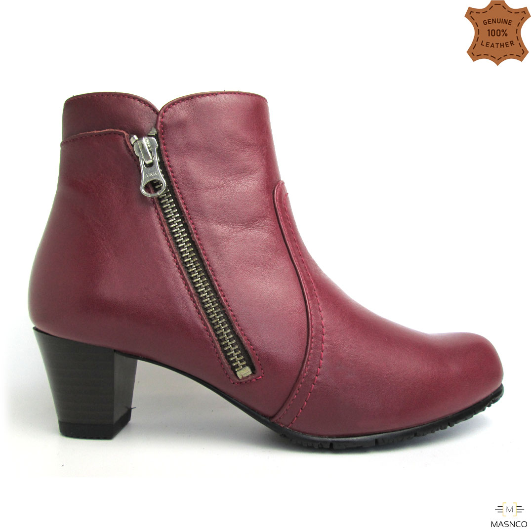 Block Heel Sock Boots (Red) – MASNCO