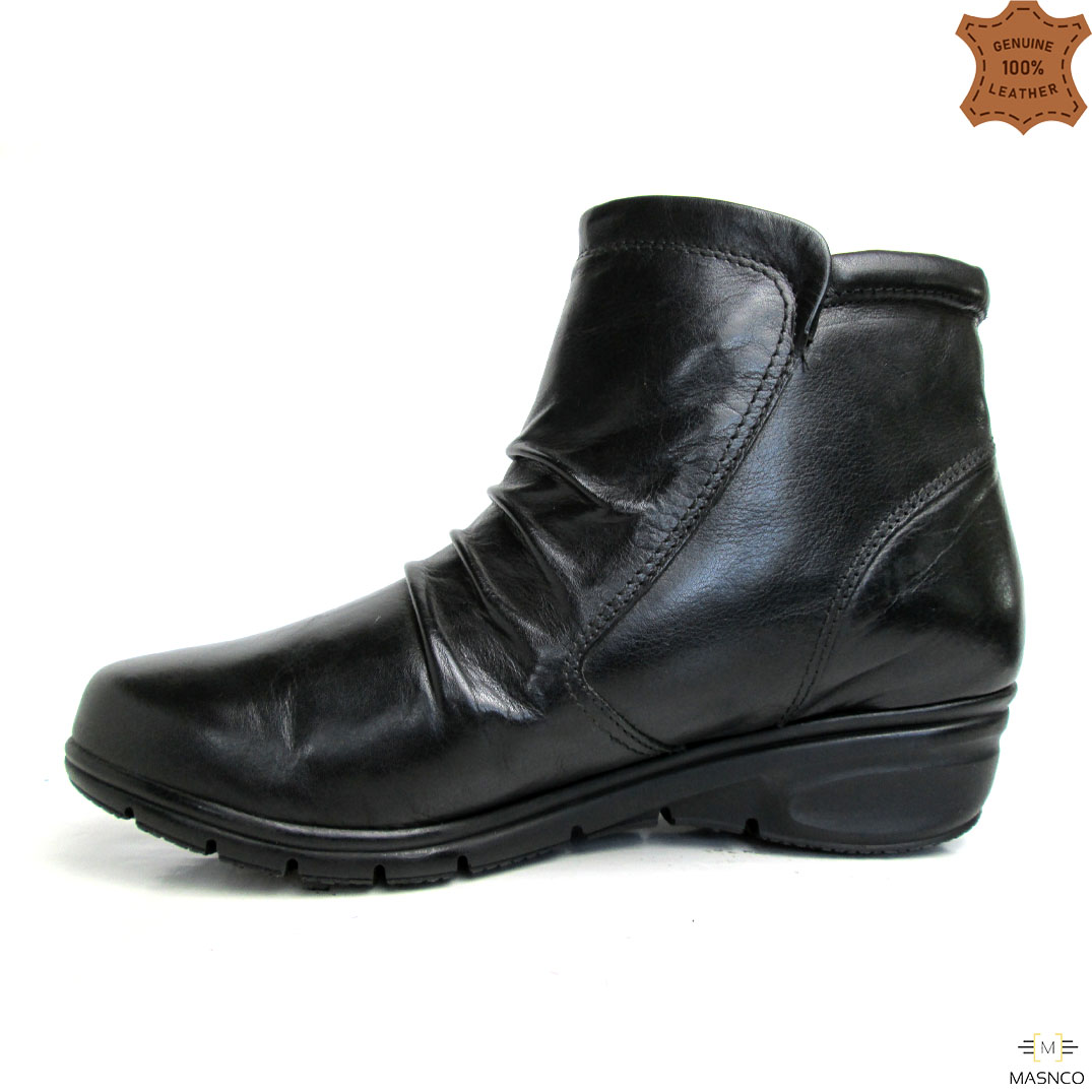 Black Forever Comfort Zipper Boots For Women