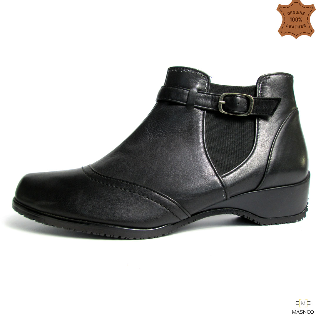 Black Ultra Comfortable Leather Boot for Women