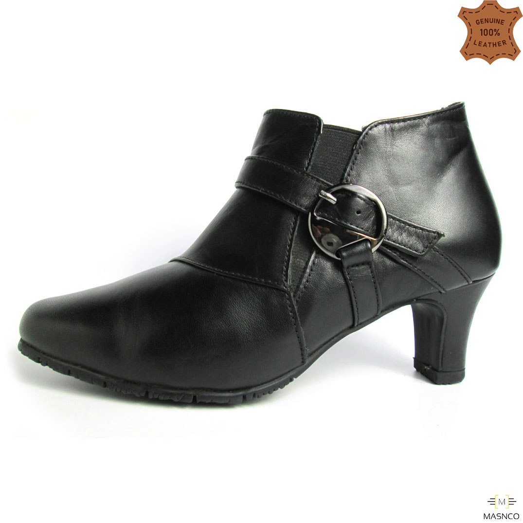 Pure Black Saddle Boot For Women – MASNCO