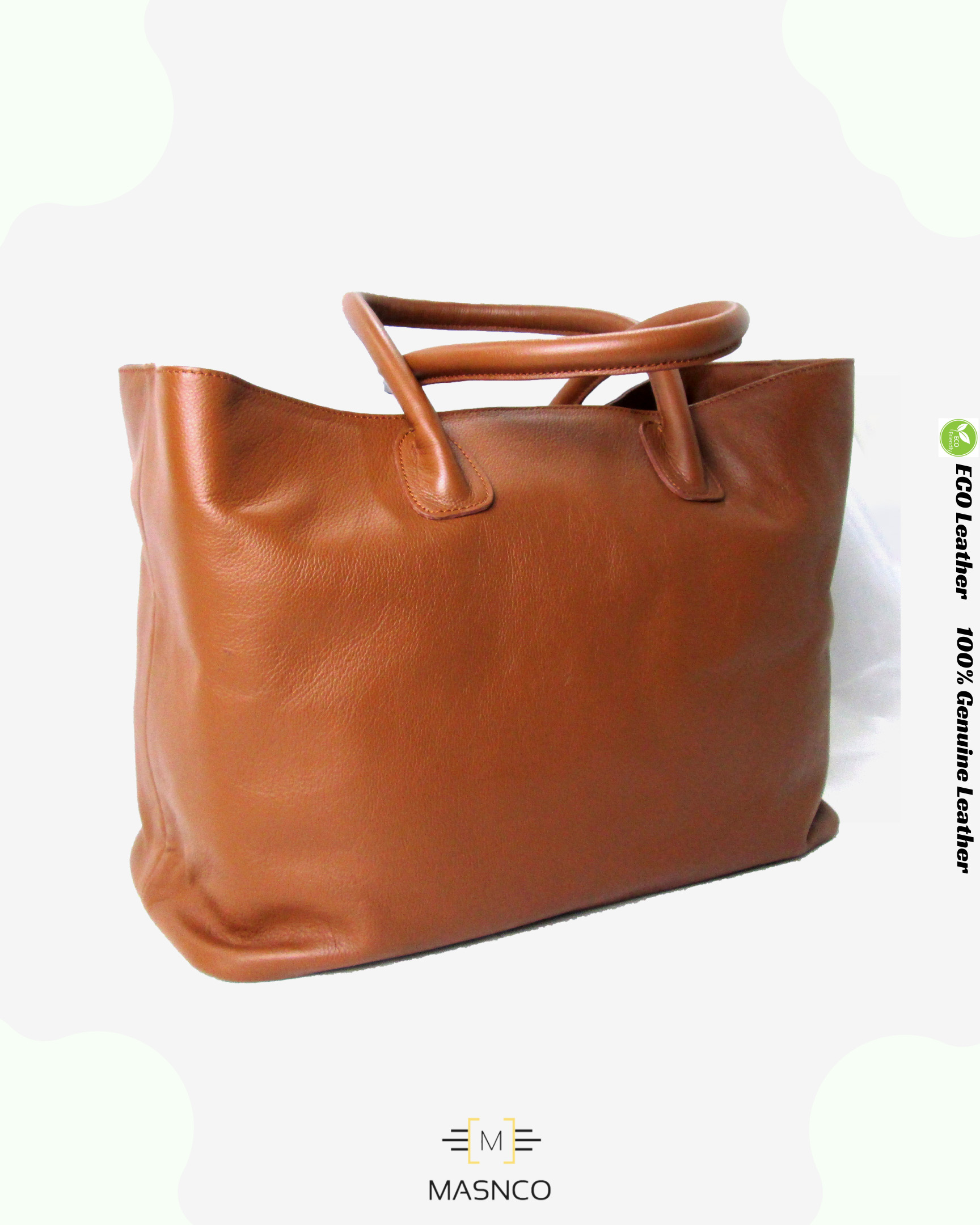 FULL GRAIN COW LEATHER LARGE TOTE BAG