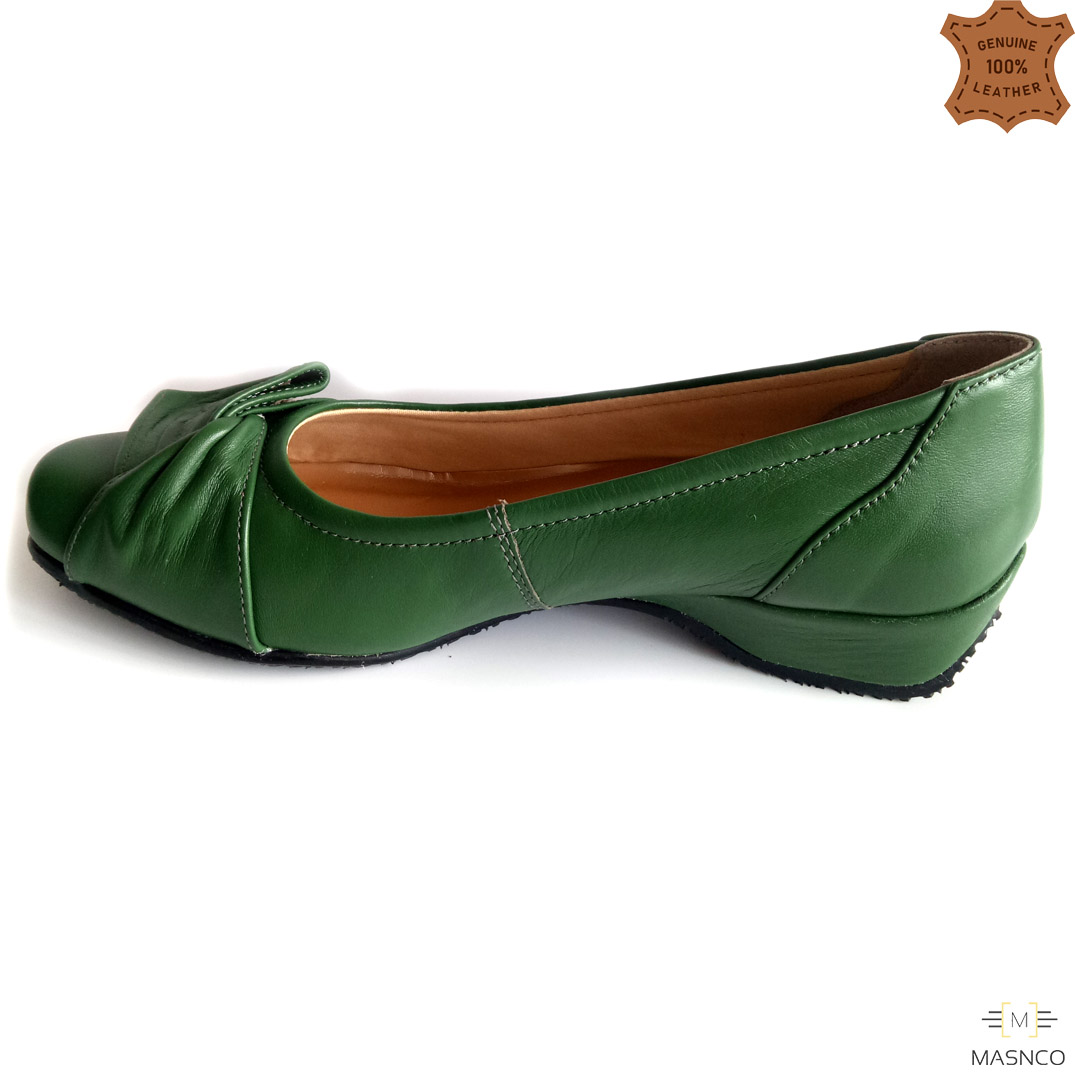 Leather Pumps, Green