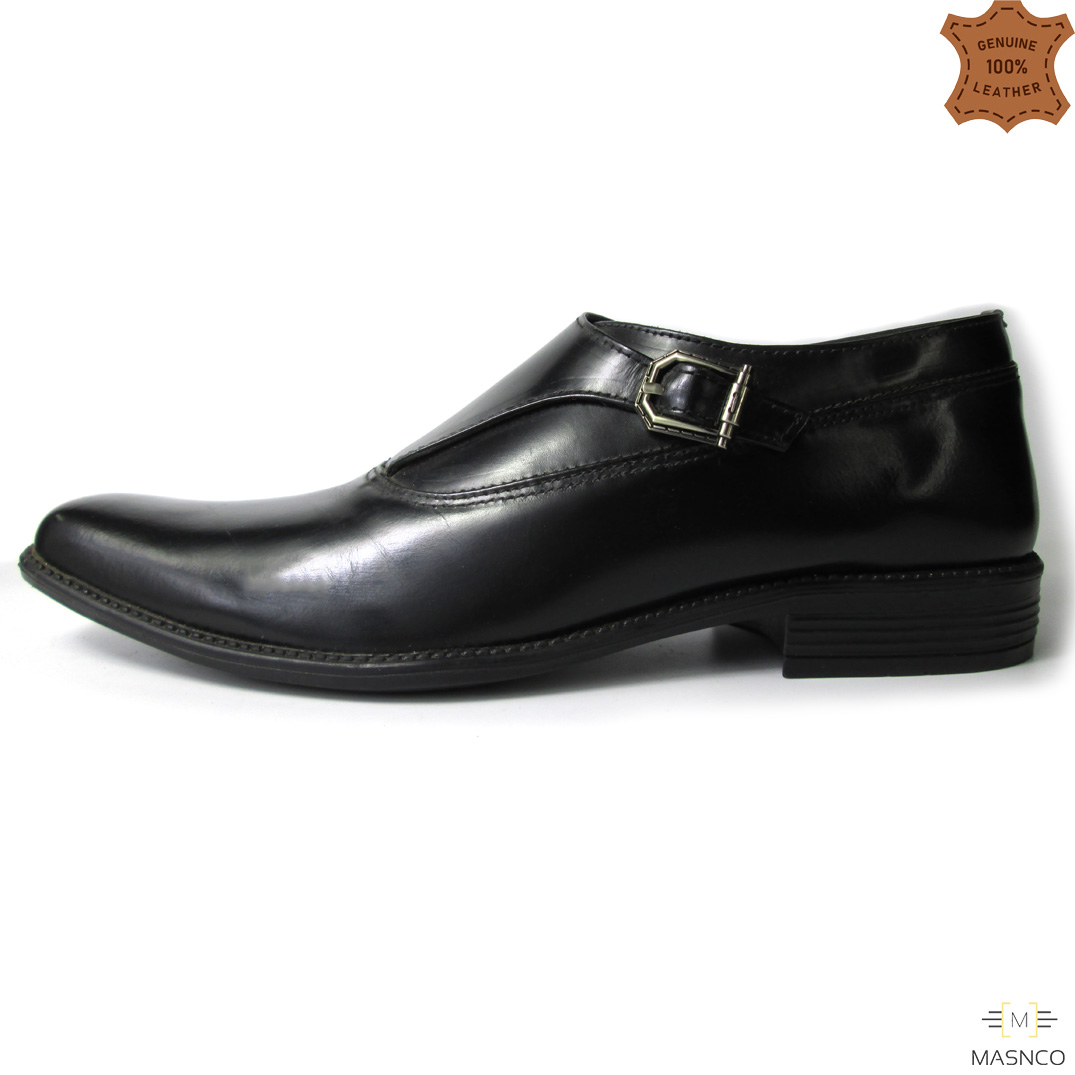 Single Monk Formal Shoes for Men (Black)