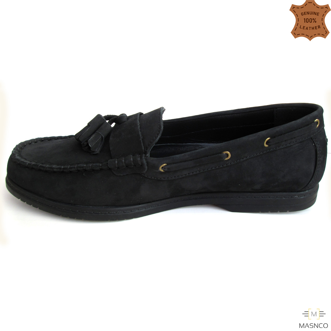 Nubuck Leather Loafer In Black