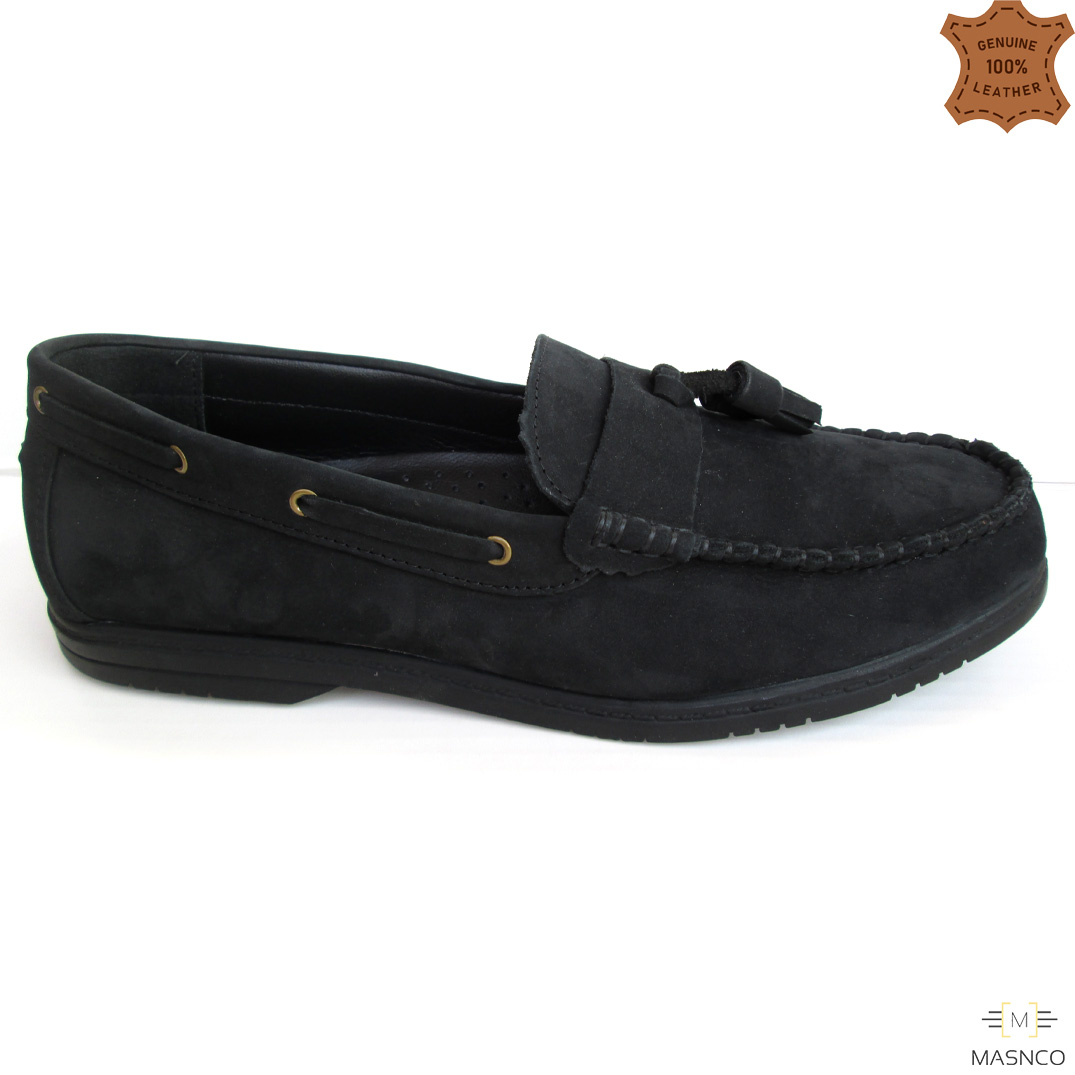 Nubuck Leather Loafer In Black