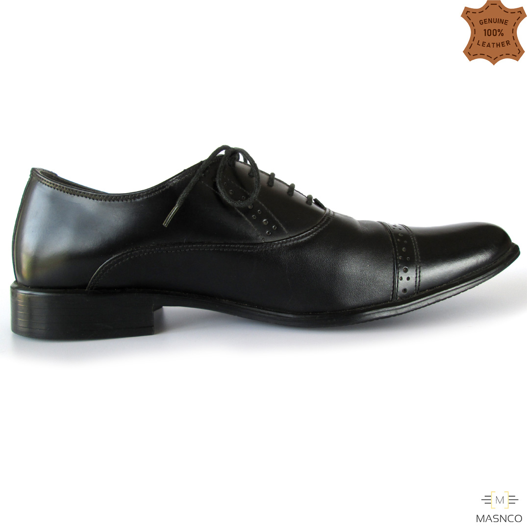 Semi Broque Formal Shoes for Men (Black)