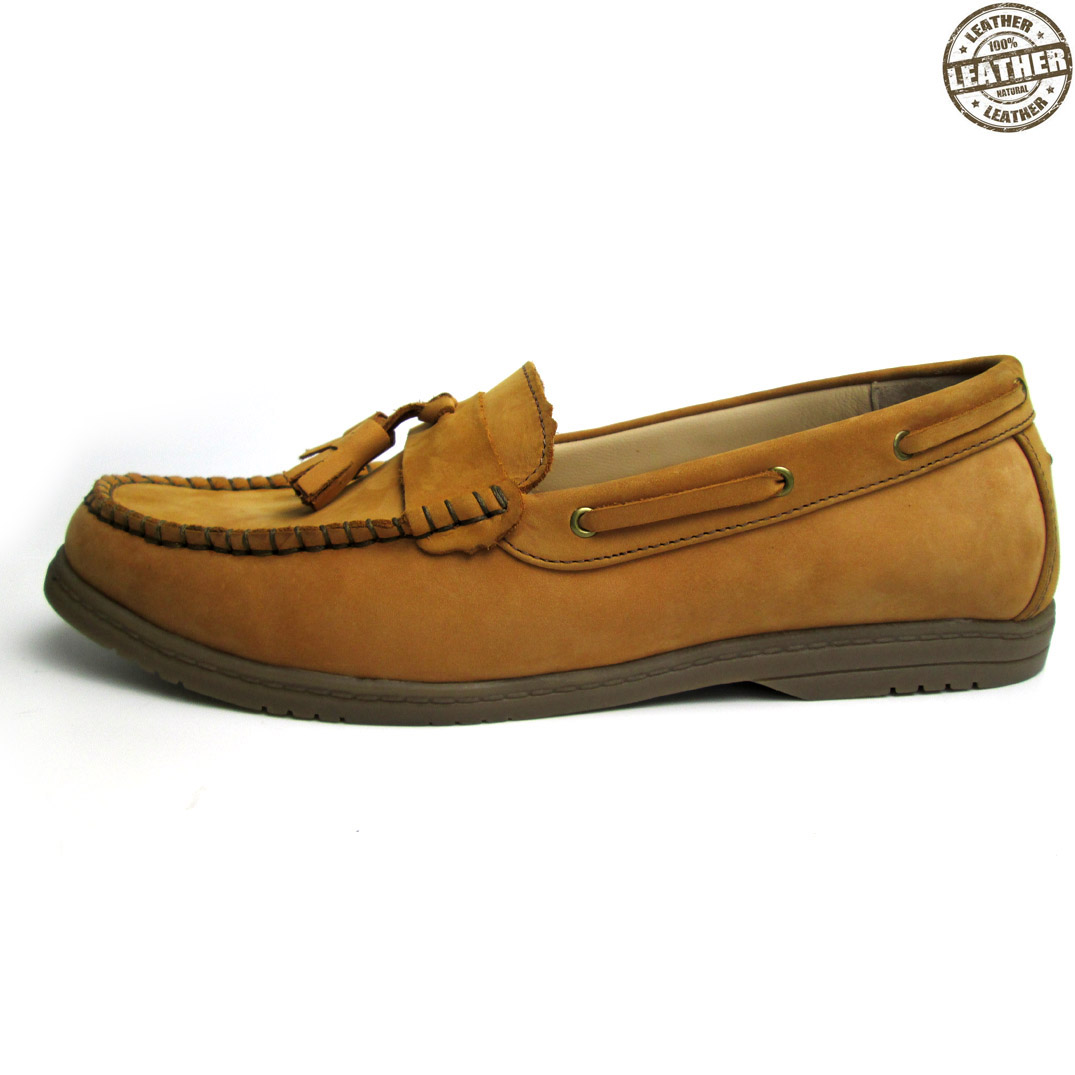 Nubuck Leather Loafer In Tan