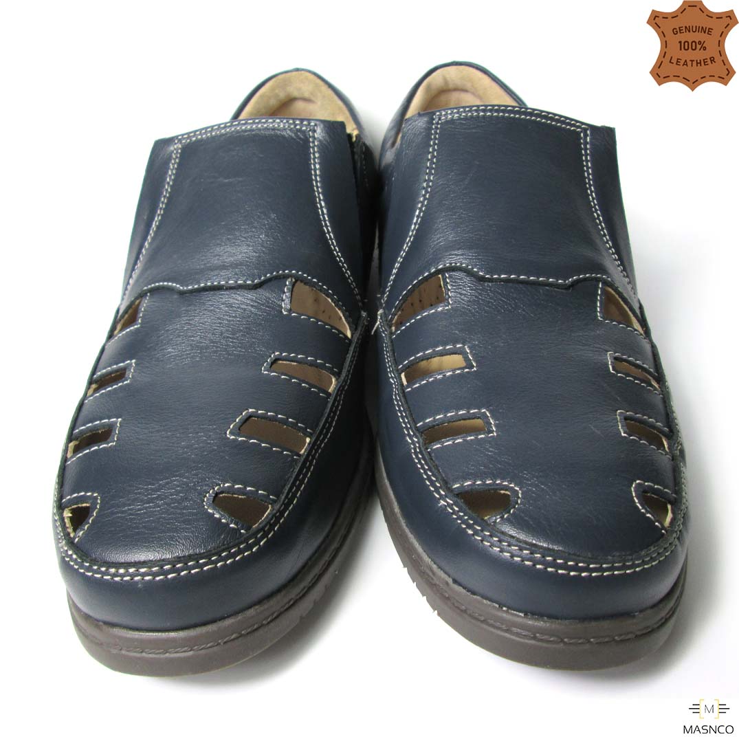 Dark Navy Slip on Leather Shoes for Men’s