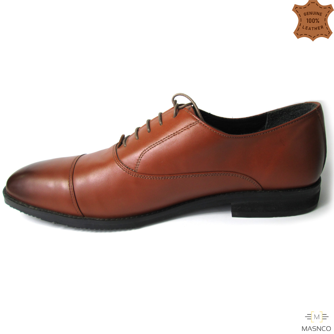 New Handmade Men's Brown Cap Toe Genuine Leather Oxford Dress Formal Shoes