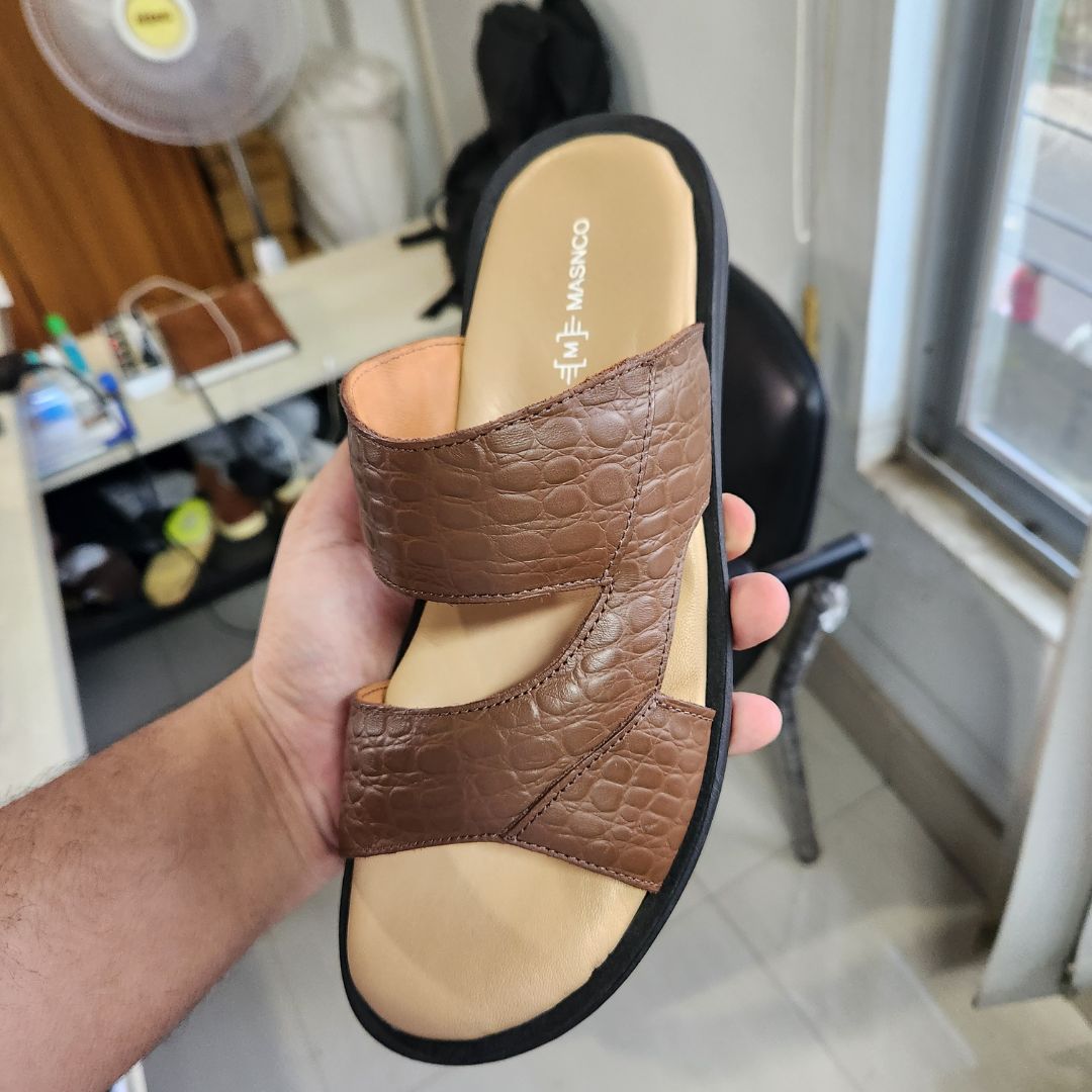 Soft Premium Leather Sandal in Brown