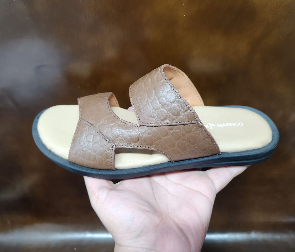 Soft Premium Leather Sandal in Brown