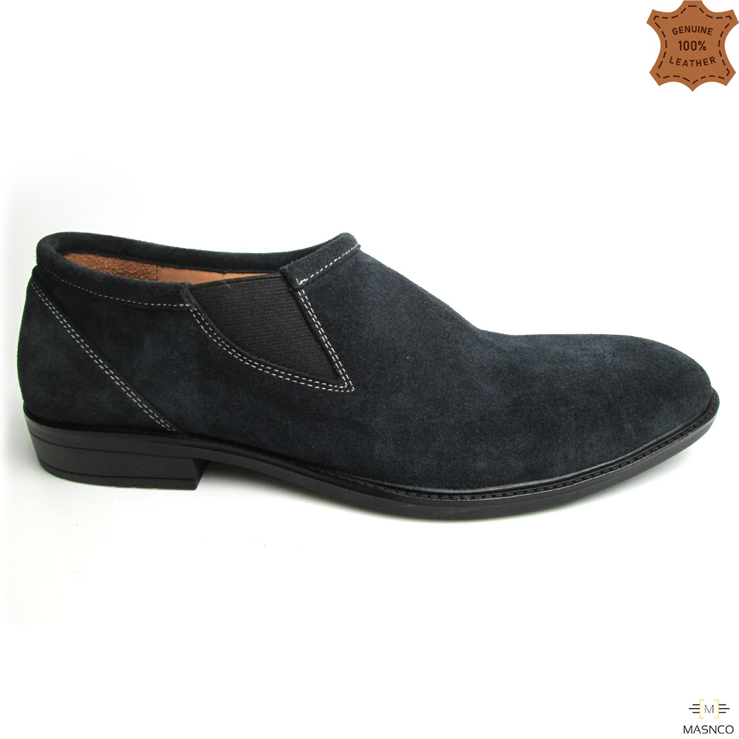 Wide Fit Leather Slip On Shoes
