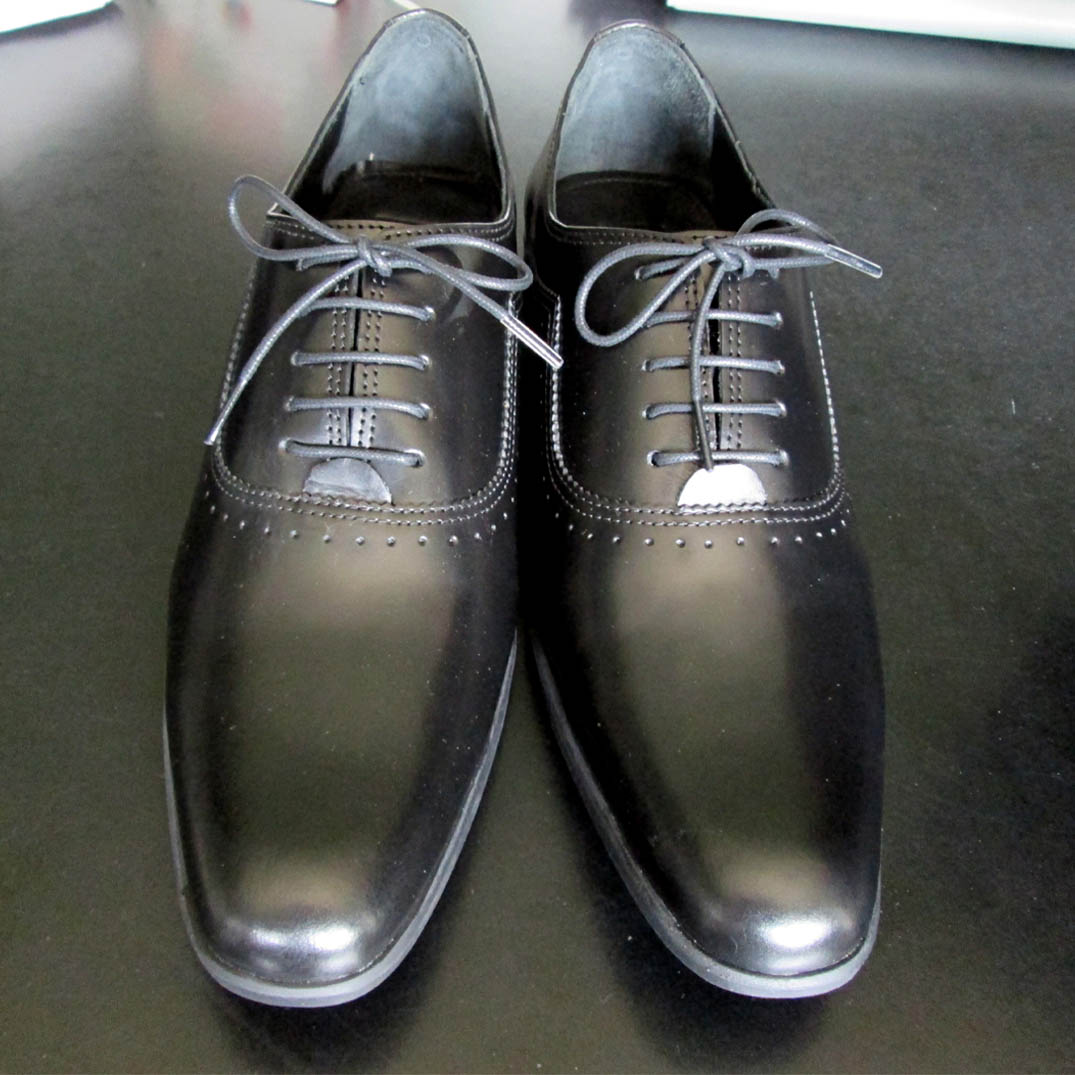 Mirror Polish Formal Leather Shoes for Men (Black)