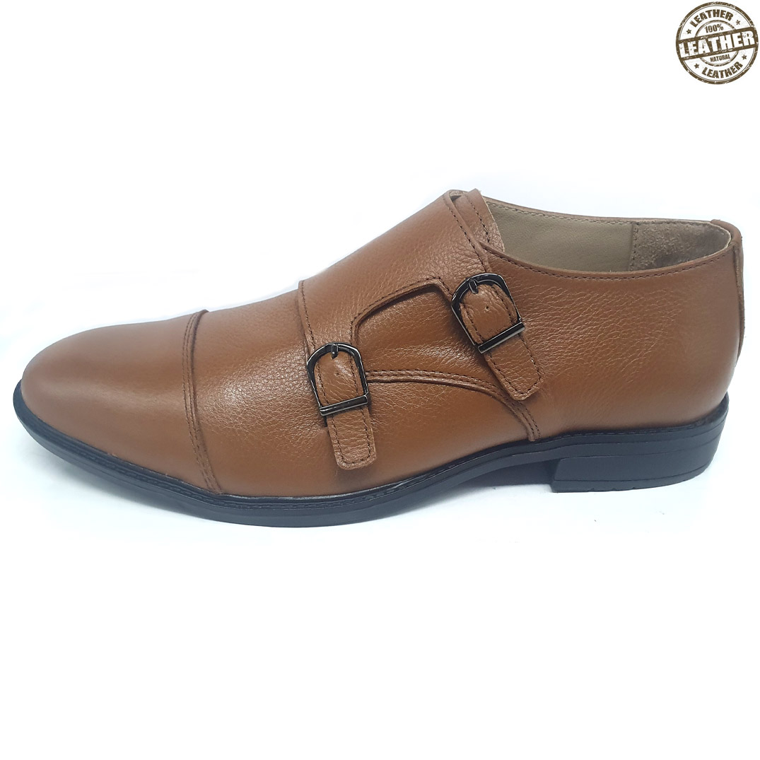 Double Monk Formal Shoes for Men Camel Color – MASNCO