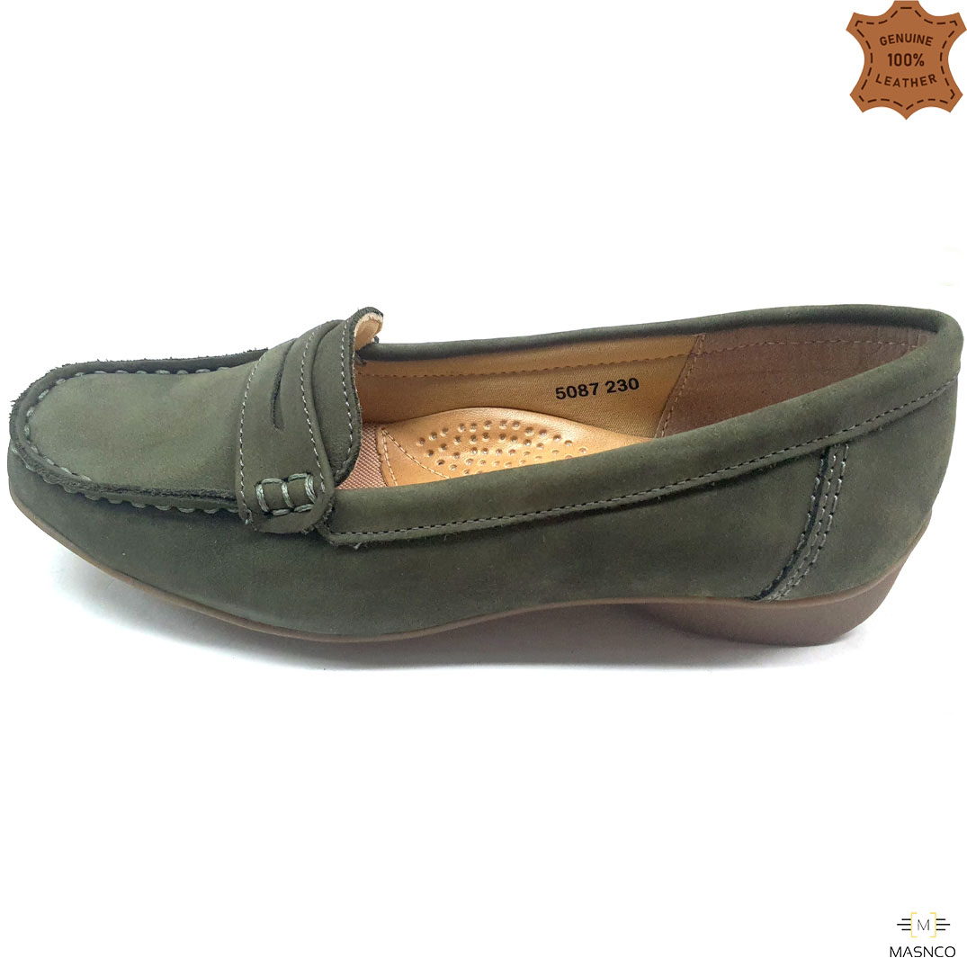 Nubuck Leather Loafer for Women