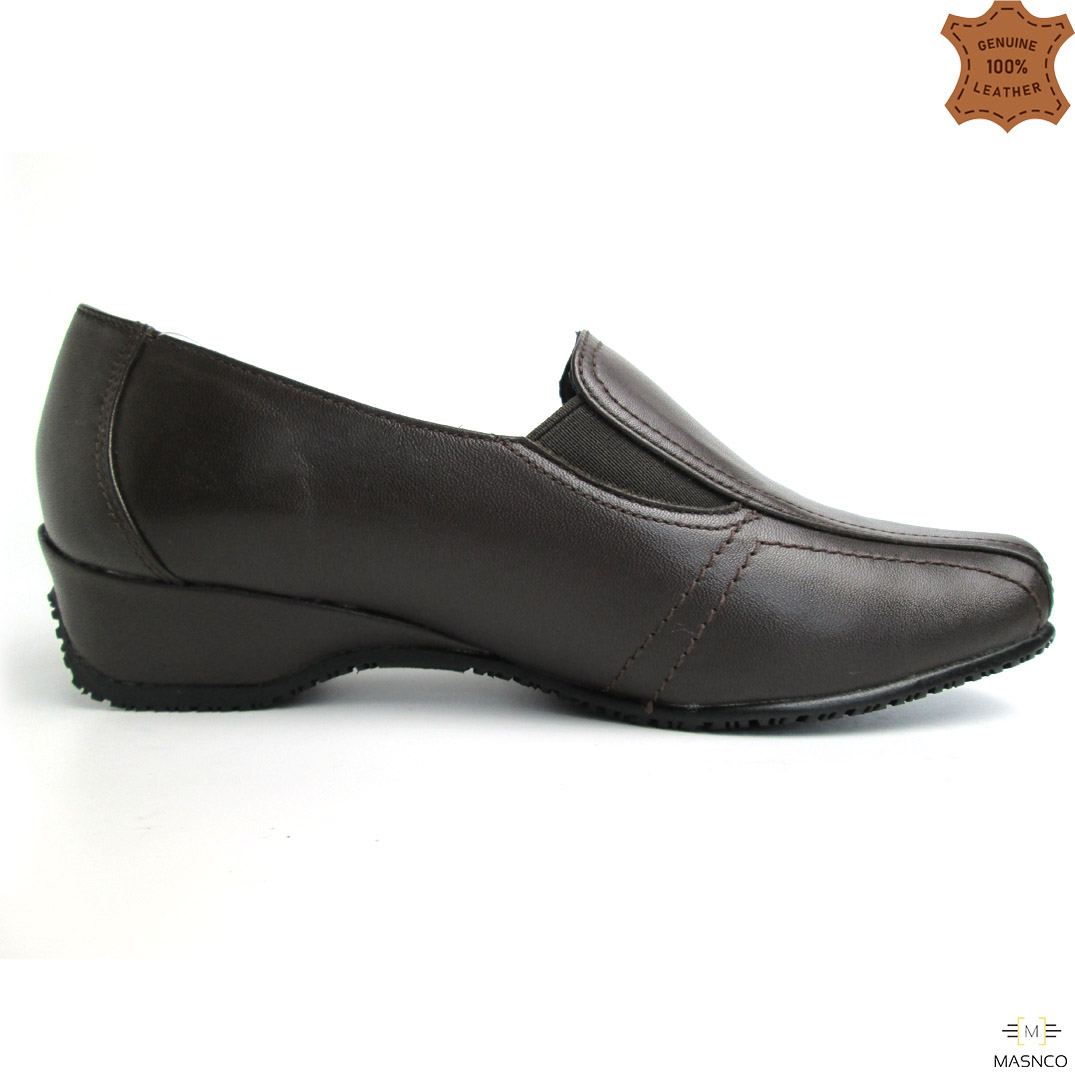 Formal Shoe With Elastic For Women (Chocolate)