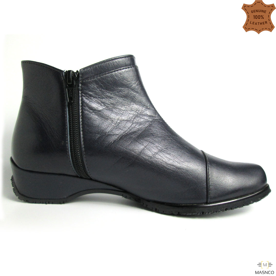 Alpha Mirror Polish Leather Boot Dark Navy (UK varient)