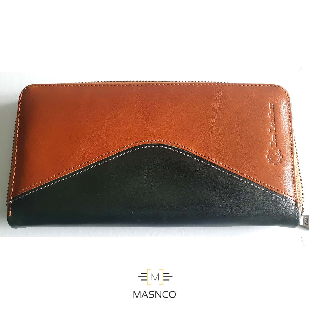 Genuine Leather Wallet/Purse With Zipper