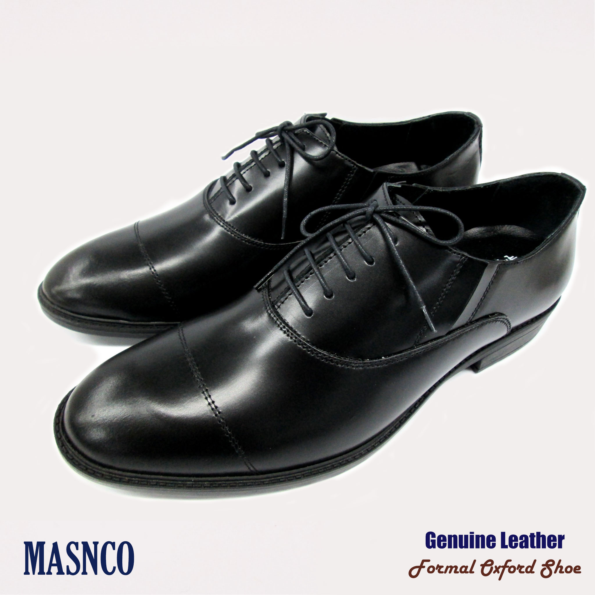 Mirror Polish Formal Leather Shoes for Men (Hidden Elastic for Easy Wear)