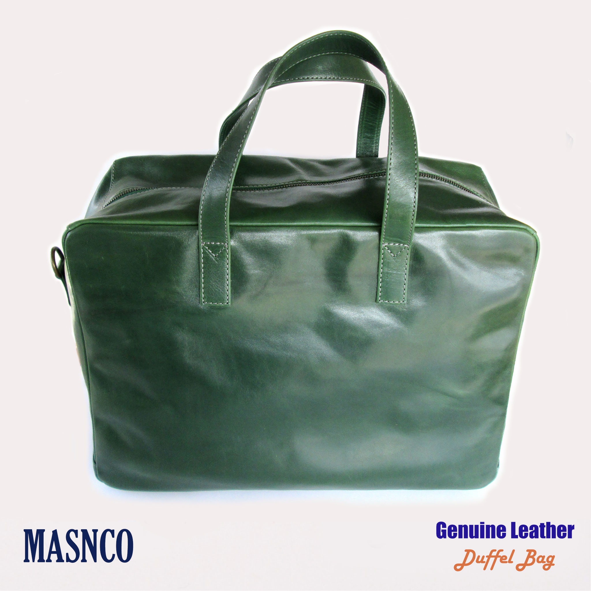 Green Leather Duffel bag