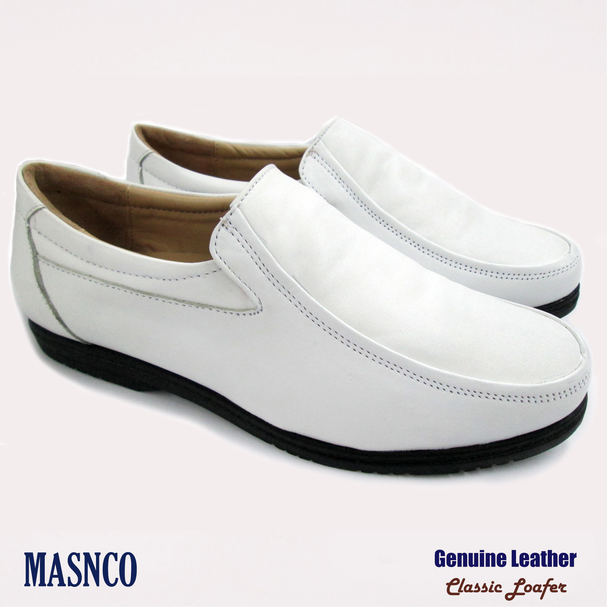 White Leather Loafer with extra comfort